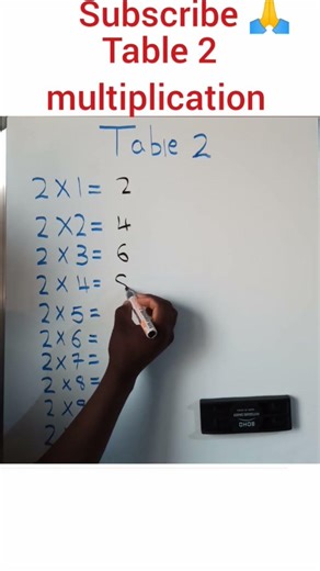 #mathematics : table 2 multiplication ✖️ .