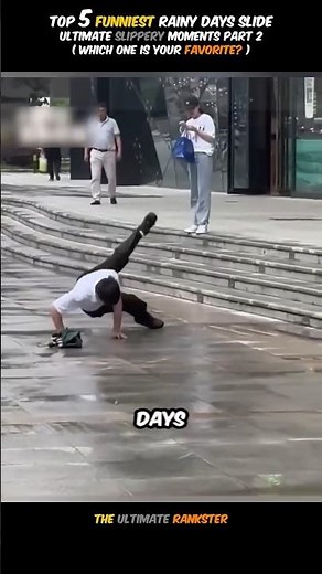 TOP 5 FUNNIEST Rainy Days SLIDE | Ultimate Slippery Moments #shorts