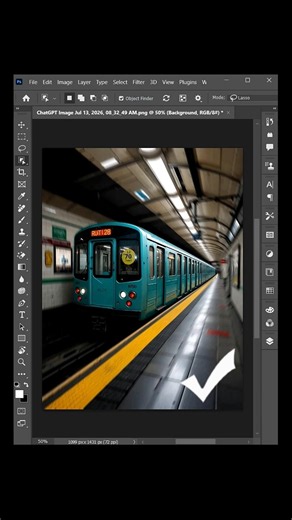 Photoshop tips 2026 - How to perfect blue running train in Photoshop | Photoshop tutorial #viral