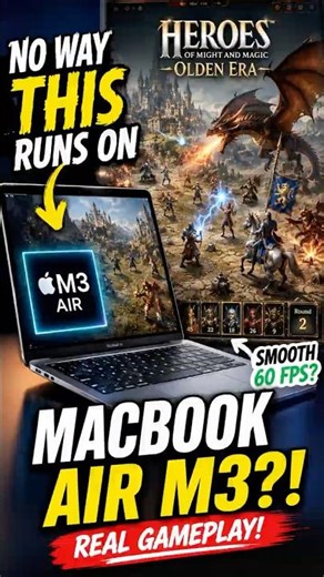 Testing Heroes of Might and Magic on MacBook Air with CrossOver #macgaming #gametest #macos