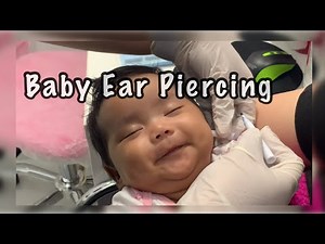 BABY EAR PIERCING at 7 weeks old | Newborn baby (Amara’s first ear piercing)