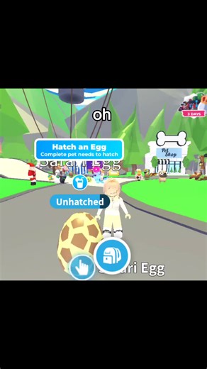I hatched a safari egg hoping I'd get a giraffe and 🥹 #trending #foryoupage #adoptme