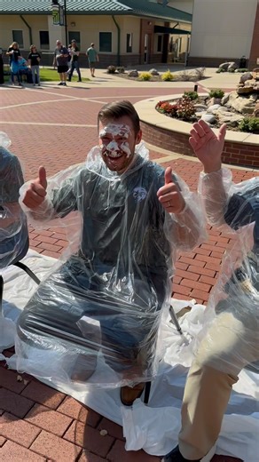 As part of the @nwaccfoundation iGive campaign, faculty and staff pied college leadership and their colleagues in the face to raise funds for student scholarships, programs and clubs! | NorthWest Arkansas Community College