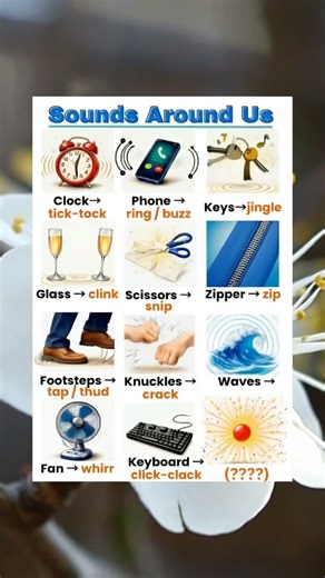 Everyday Sound Words 🔊 | Learn English Through Sounds📝 👍