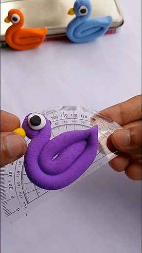 Diy clay with duck 🦆 craft ideas//crafting hacks//