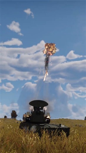 2K22 Tunguska Fires 9M311 Missile At F-16C Jet 💥 #tunguska #9m311 #f16c #sam #missile #jet #strike