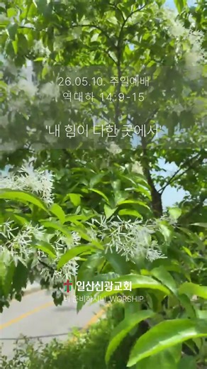 일산신광교회 주일예배 안내 26 05 10 #주일 #주일설교 #주일예배#일산신광교회 #류덕호목사