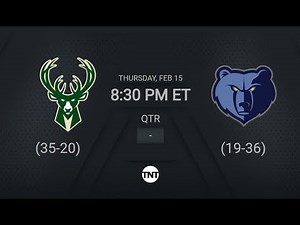 Milwaukee Bucks @ Memphis Grizzlies | NBA on TNT Live Scoreboard