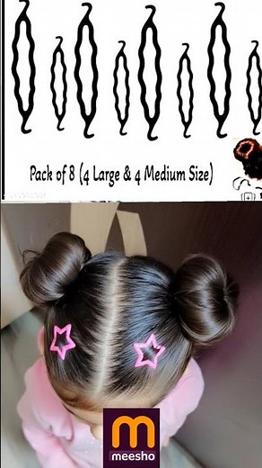 Perfect Bun in 1 Minute 😍Pack of 8 Bun Maker Clips | Large & Medium Size@messhoapp