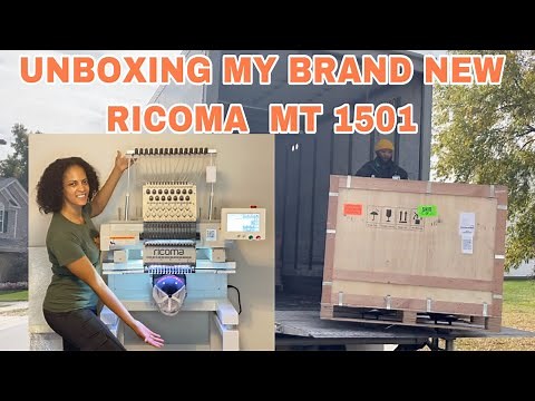 My Brand New Ricoma MT 1501 15 Needle Embroidery Machine | UNBOXING & SET UP!