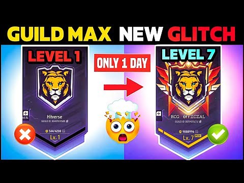 Guild max Just 1 day 🤯 free fire how to increase guild level 7 🤫
