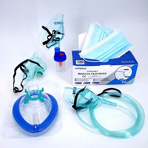 [Hot Item] Medical Surgical Disposable Oxygen Reservoir Bag PVC Supplies Bipap Non-Woven 3ply CPAP CPR Breathing Nebulizer KN95 Anesthesia Type Iir Tracheostomy Face Mask