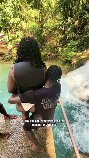 This Jamaica cliff jump was TERRIFYING #adrenaline #vacation #couplegoals