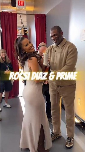 Rocsi Diaz and Deion Sanders On Set 'We Got Time Today'