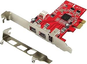Ableconn PEX-FW107 1394b & 1394a 3-Port PCI Express (PCIe) Low Profile FireWire Host Adapter Card - TI XIO2213 Chipset