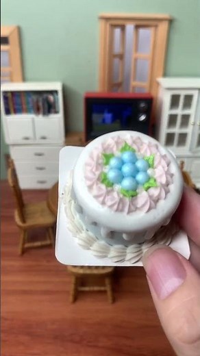 迷你厨最小生日蛋糕 #迷你厨房 #迷你食玩 #微缩食玩