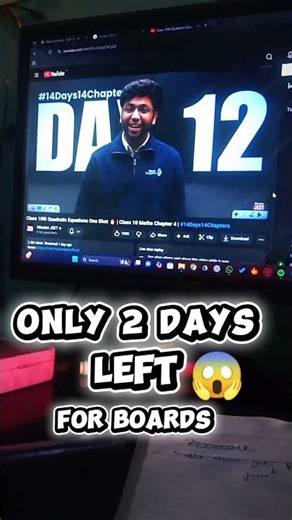 1 Day Left for Boards😱… I'm Scared 📚 #minivlog #fyp #boardexams #vlog #motivation