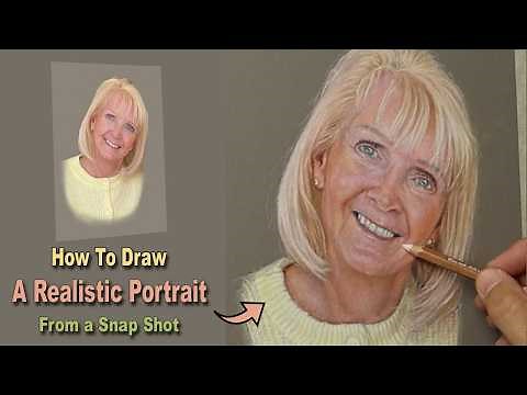 Pastel Portrait | Drawing a REALISTIC Portrait from a Snap Shot Reference Image.