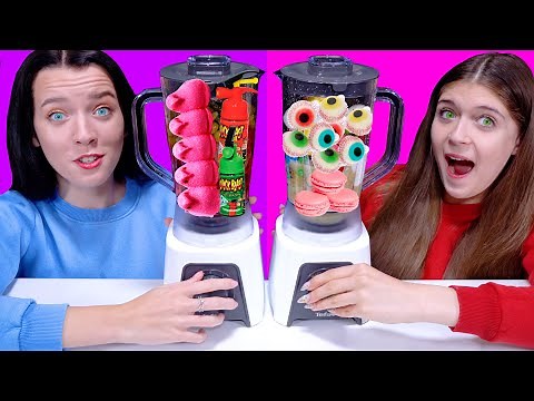 ASMR Cocktail Mix Challenge | Good Food VS Bad Food by LiLiBu