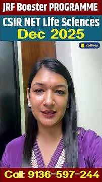 JRF Booster Programme | CSIR NET Life Sciences Dec 2025 | Join Now | VedPrep Biology Academy