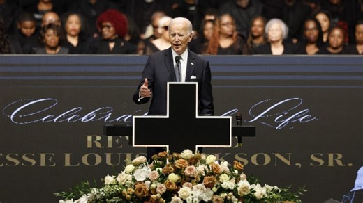 Biden honors Rev. Jesse Jackson's accomplishments at his funeral service