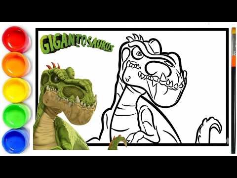 How to Draw GIGANOTOSAURUS Step By Step | Drawing and Coloring GIGANOTOSAURUS