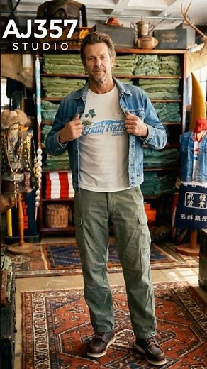 Vintage Outfit of the Day | 70s Levi’s Denim Jacket + Jungle Pants + Red Wing Boots #vintage
