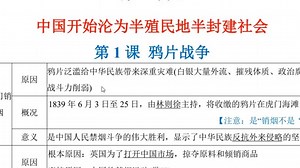 八年级-第8讲（历史第一单元训练题 第二单元知识点）