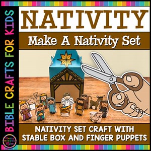Nativity Craft | Make & Play Birth of Jesus Craft | Jesus is Born Bible Craft