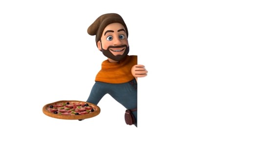 Man, Pizza, Lunch. Free Stock Video