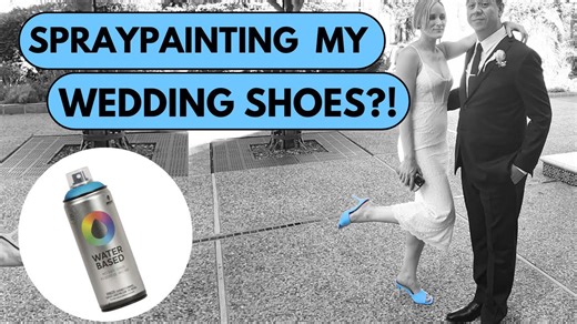 Spray-paint wedding shoes for a fearless fashion moment
