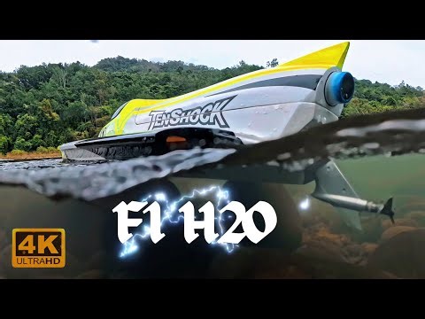 Tenshock f1 rc boat| Epic river run in Borneo