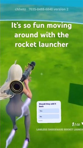 It’s so fun moving around with the rocket launcher