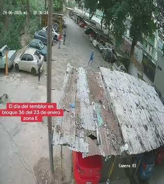 M7.5 Earthquake - CCTV parking in Caracas, Venezuela