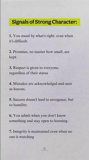 💪 Signals of a Strong Character | Build Integrity, Respect & True Strength 🌟