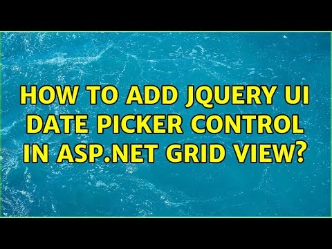 How to add Jquery Ui Date Picker Control in Asp.net Grid view?
