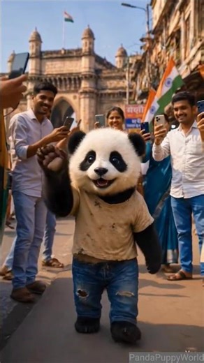 Cute Panda Entry 🐼💖 | So Adorable! | PandaPuppyWorld #shorts