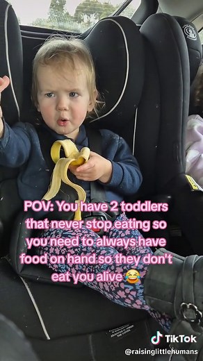 Anyone else have a stash of food hidden in their car?? 🖐️ . . #kidsoftiktok #kidsneverstopeating #hungrykids #fyp #foodstash #hungrytoddler #toddlersoftiktok #parentingtips #foodlover