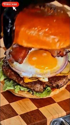 Ultimate Double Cheeseburger with Bacon & Egg | Juicy Gourmet Burger Recipe 🍔🔥