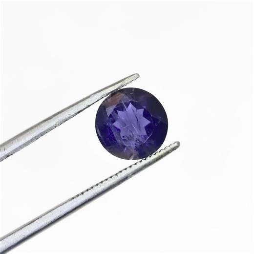 Natural Round Cut Iolite Gemstone: Faceted Blue Loose Stone (8x8x5mm) 1.75 Caret - Etsy