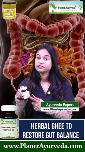 Mahatriphala Ghrit - Ancient Ayurvedic Herbal Medicated Ghee for Gut Issues & Good Digestive Health