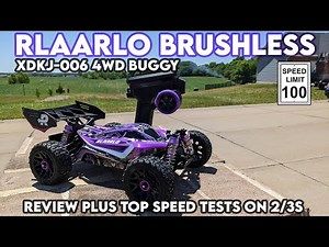 NEW RLAARLO XDKJ-006 BRUSHLESS 4WD RC Buggy Review & Top Speed Tests | Can it do 70-100kph??