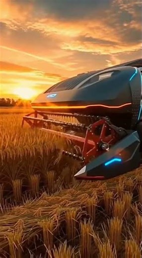 Golden Grains Meet Modern Might”#HarvestPower #AgriMachinery #ModernFarming