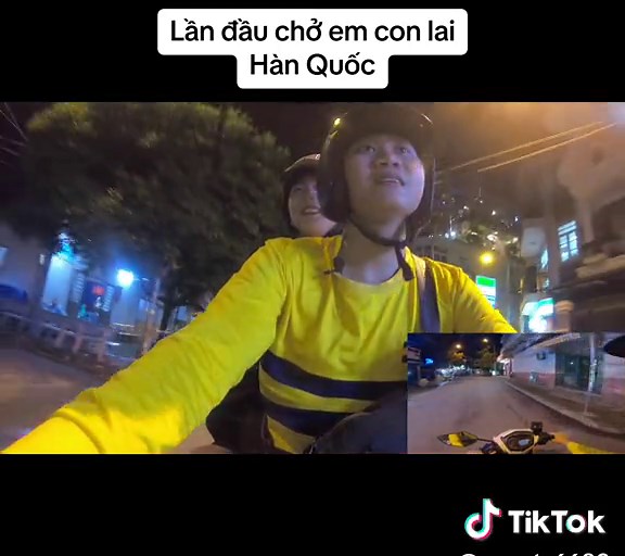 Beebike chở e con lai#gogotv