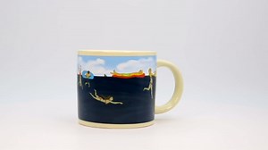 The Unemployed Philosophers Guild Shark Heat Changing Color Transforming Mug - Add Coffee and Sharks Appear Under the Water, Comes in a Fun Box,14 oz