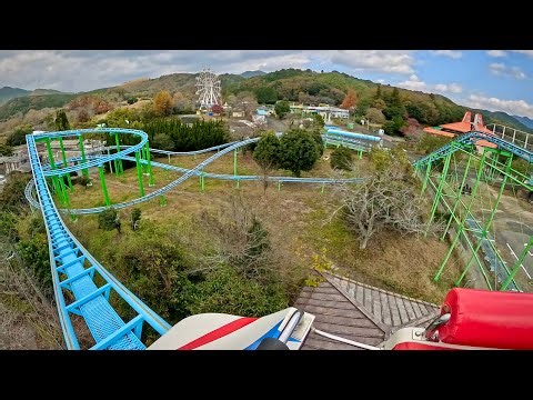 【360° VR】 スーパーコースター on-ride POV (乗車映像) / 秋吉台自然動物公園サファリランド