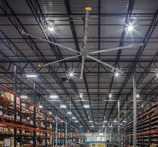 HVLS Commercial Ceiling Fans PMSM 6.2m HVLS Fan Blades for Factory Malaysia