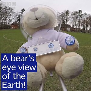 This teddy has been to space... and the view is amazing! 🐻 🌏 | BBC Wiltshire