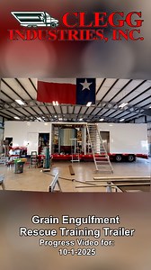 Grain Engulfment Rescue Training Trailer Progress video for 10-1-2025. Clegg Industries is manufacturing a new specialty trailer for training rescue workers who deal with grain engulfment and entrapment rescue situations. | Clegg Industries, Inc.