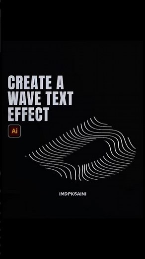 Create Wave Effect on Photo in Adobe Illustrator | Wave Text & Line Effect Tutorial 🌊